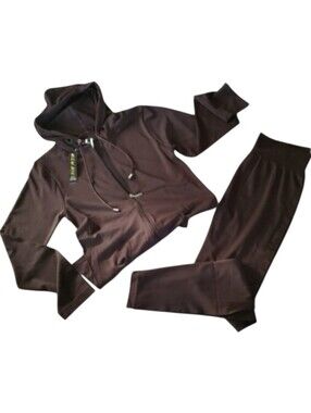 New Mix 2-Piece BROWN Casual Hoodie with Leggings